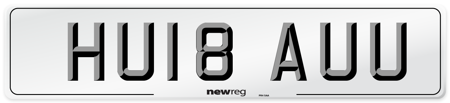 HU18 AUU Number Plate from New Reg